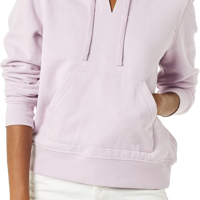 Women's Classic-Fit Long-Sleeve V-Neck Hooded Sweatshirt—Discontinued Colorway